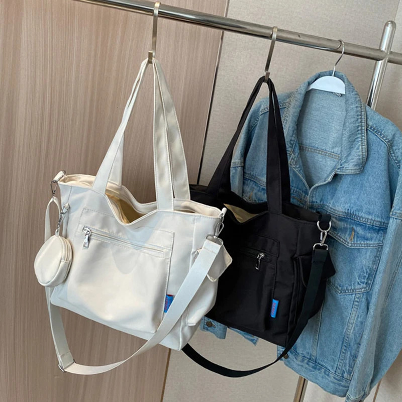1pcs shoulder Large Capacity Unisex Tote Bag With Coin Purse School Student Schoolbag Casual Crossbody Shoulder 251018