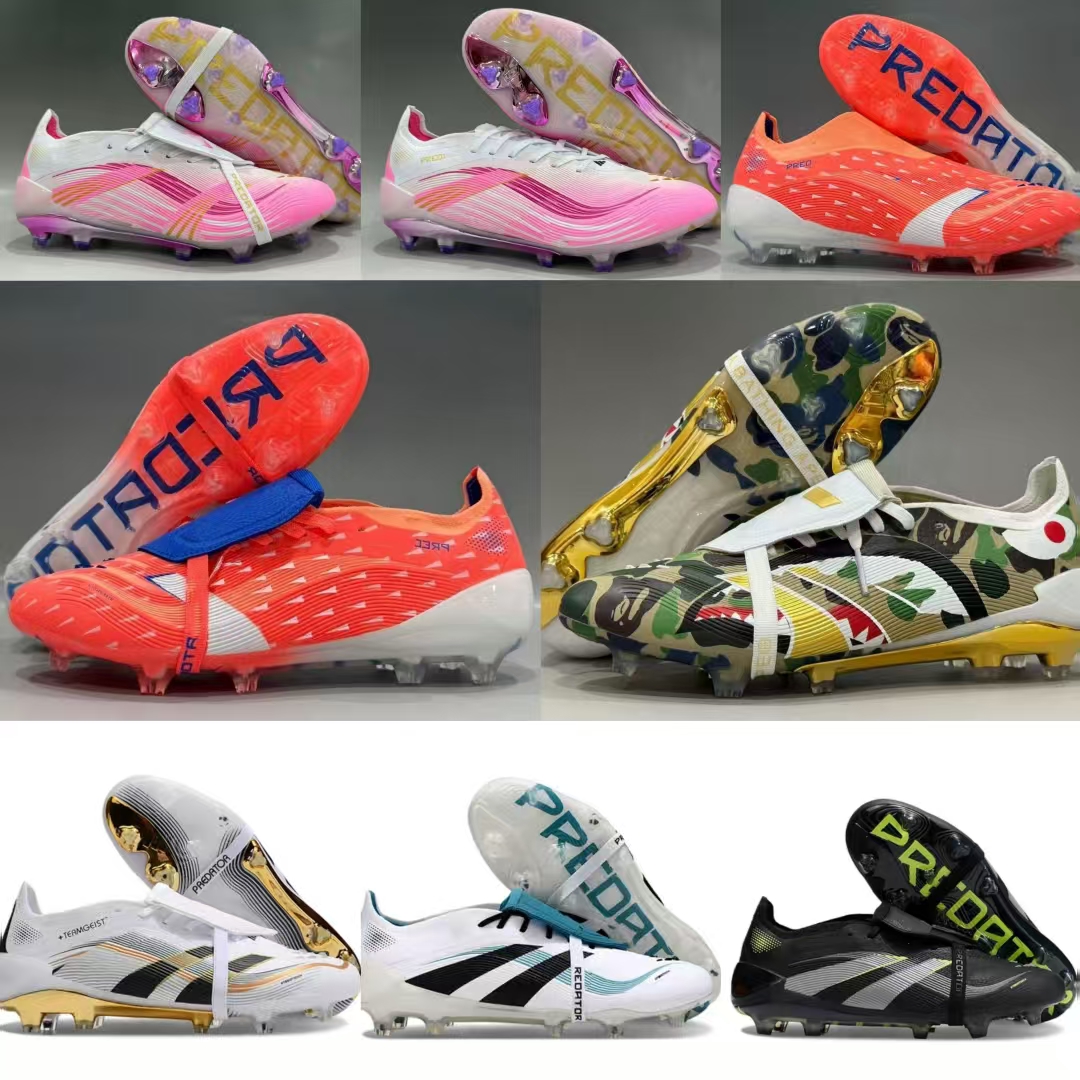 Men's FG Soccer Cleats PREDAT0R 2025 Teamgeist Moments Stealth Goal Hunter Youth Football Shoes Polar Pure Mystic Victory Boots Soccer Cleats