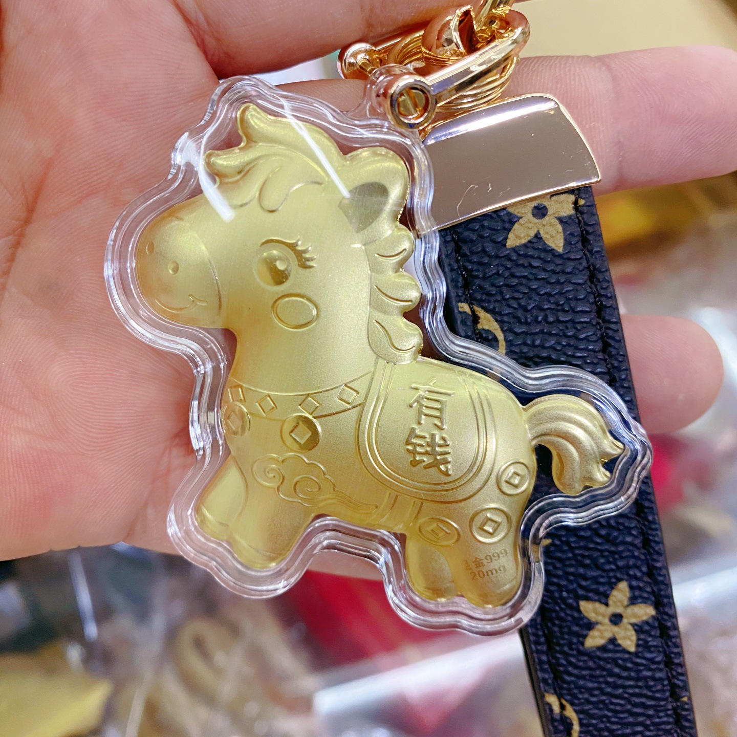 New Arrival Horse Year Lucky Keychain Charm Car Pendant Practical Small Gift for Sisters & Friends