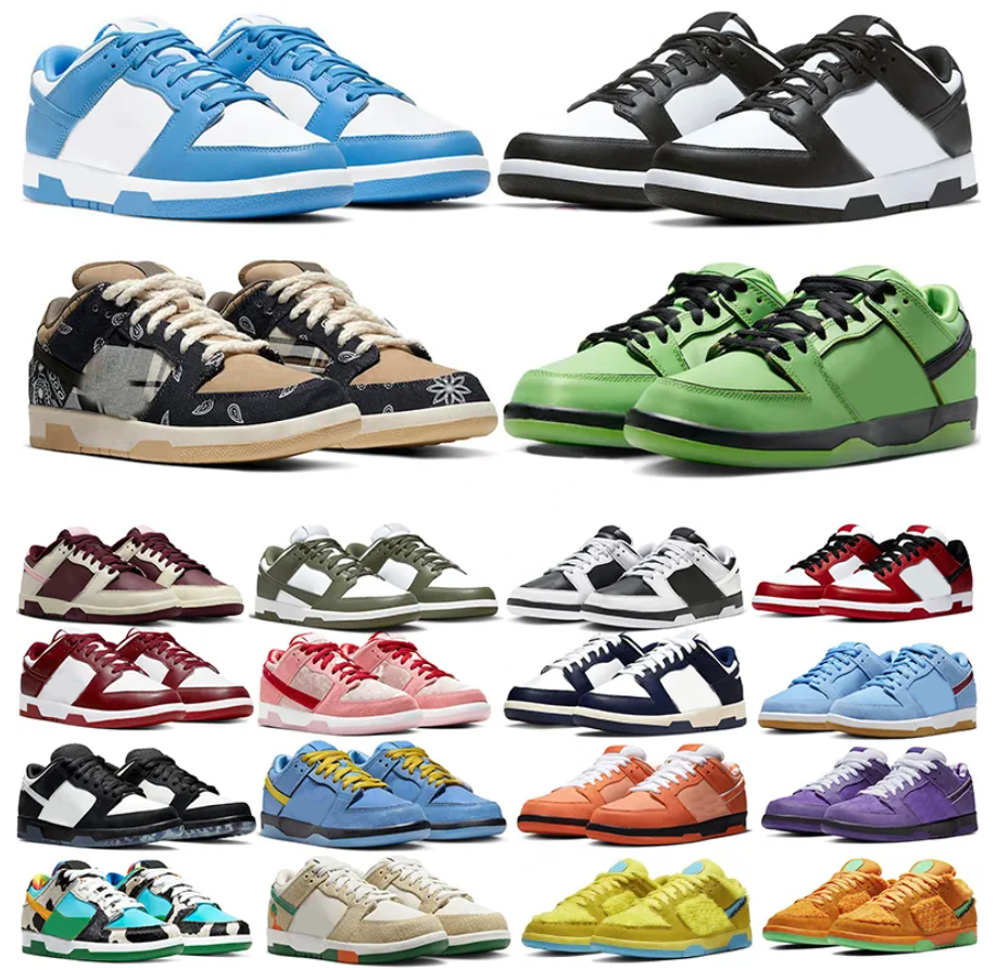 Authentic TS Low Shoes Black Coast White J-Pack Chicago Orange Lobster University Blue What The Paul StrangeLove Skateboards Jarritos Men Women Sports Sneakers