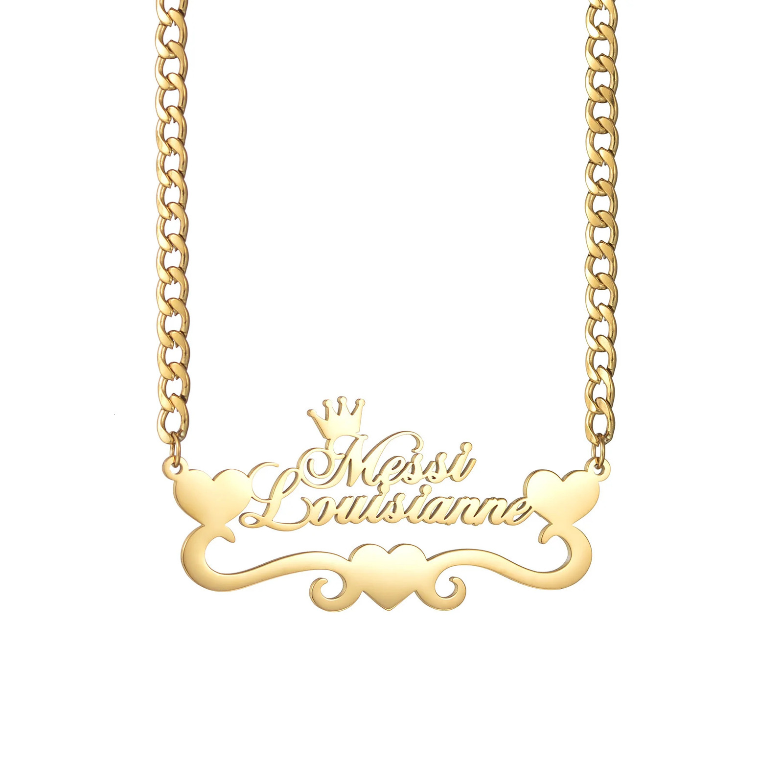 Atoztide Custom Name Necklaces Personalized Stainless Steel 4mm NK Cuban Thick Chain Pendant Letter for WomenJewelry Gift 251013
