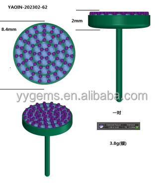 Fashion Moissanite Earrings Jewelry 925 Sterling Silver With D Color Moissanite Stud Earrings for Man Women