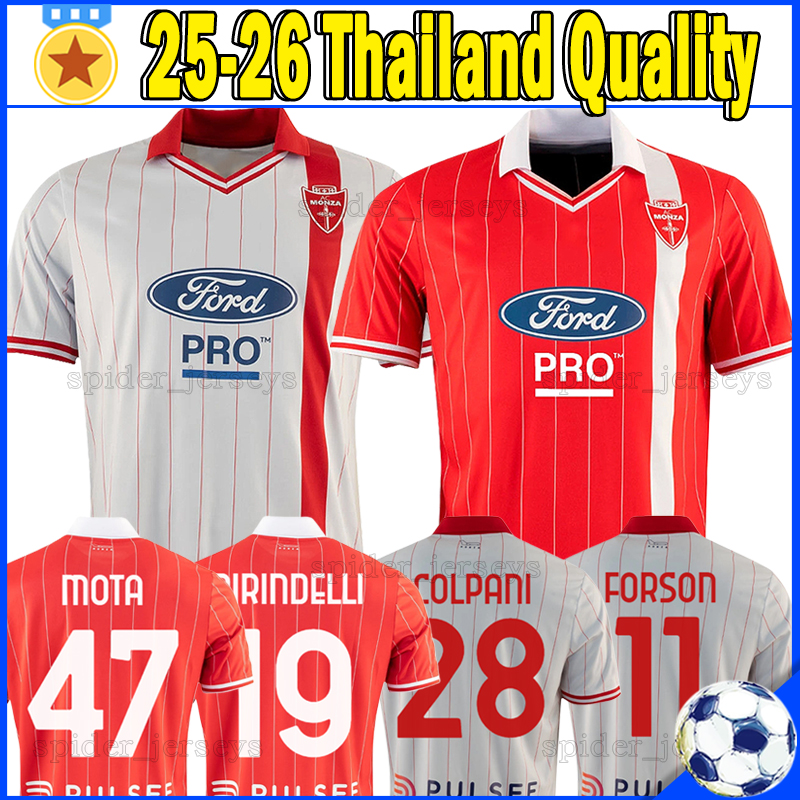 2025 2026 AC Monza Soccer Jerseys KEITA BALDE A.ALVAREZ BIRINDELLI MOTA Men Uniforms 25 26 IZZO A.CARBONI CAPRARI MARIC PETAGNA FORSON COLPANI CIURRIA Football Shirts