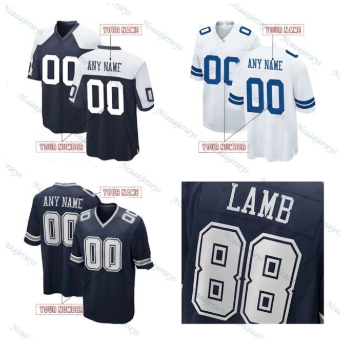 Cities Football Jerseys Lance Rush Dowdle Luepke Golston Henry Parsons Aubrey Anger Davis Lamb Diggs Goodwin Lewis Custom Any Number Name For Men Women Youth IN stock
