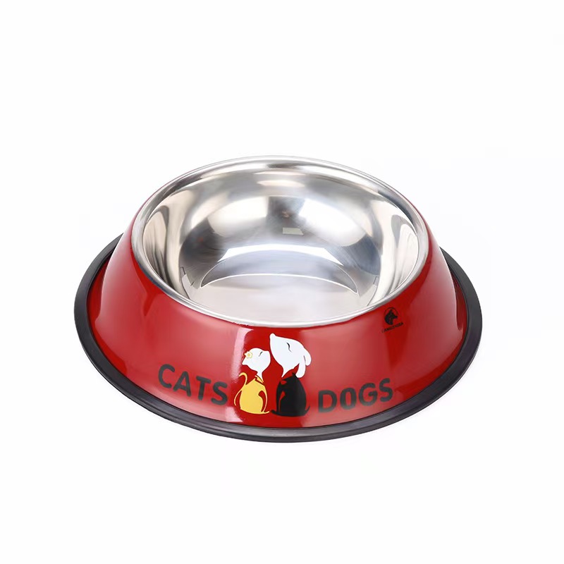 K3297 Stainless steel double bowl cutlery for cats and dogs