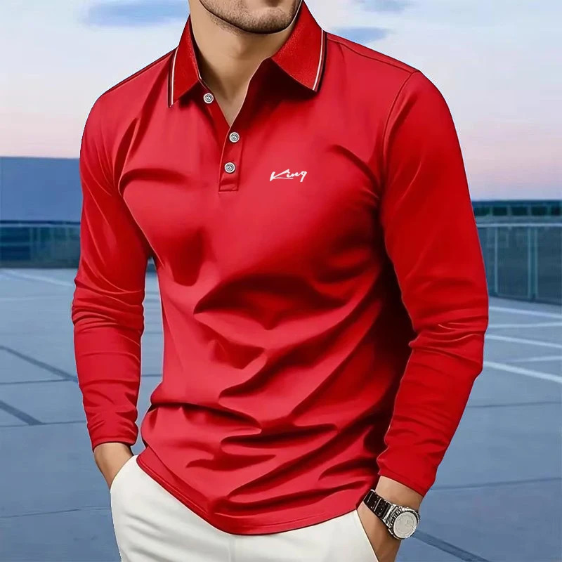 Mens Rugby Polo Shirts Long Sleeve Polo Shirts Collar Business Casual Formal Outdoor Street Dailywear Spring Fall Winter 251024