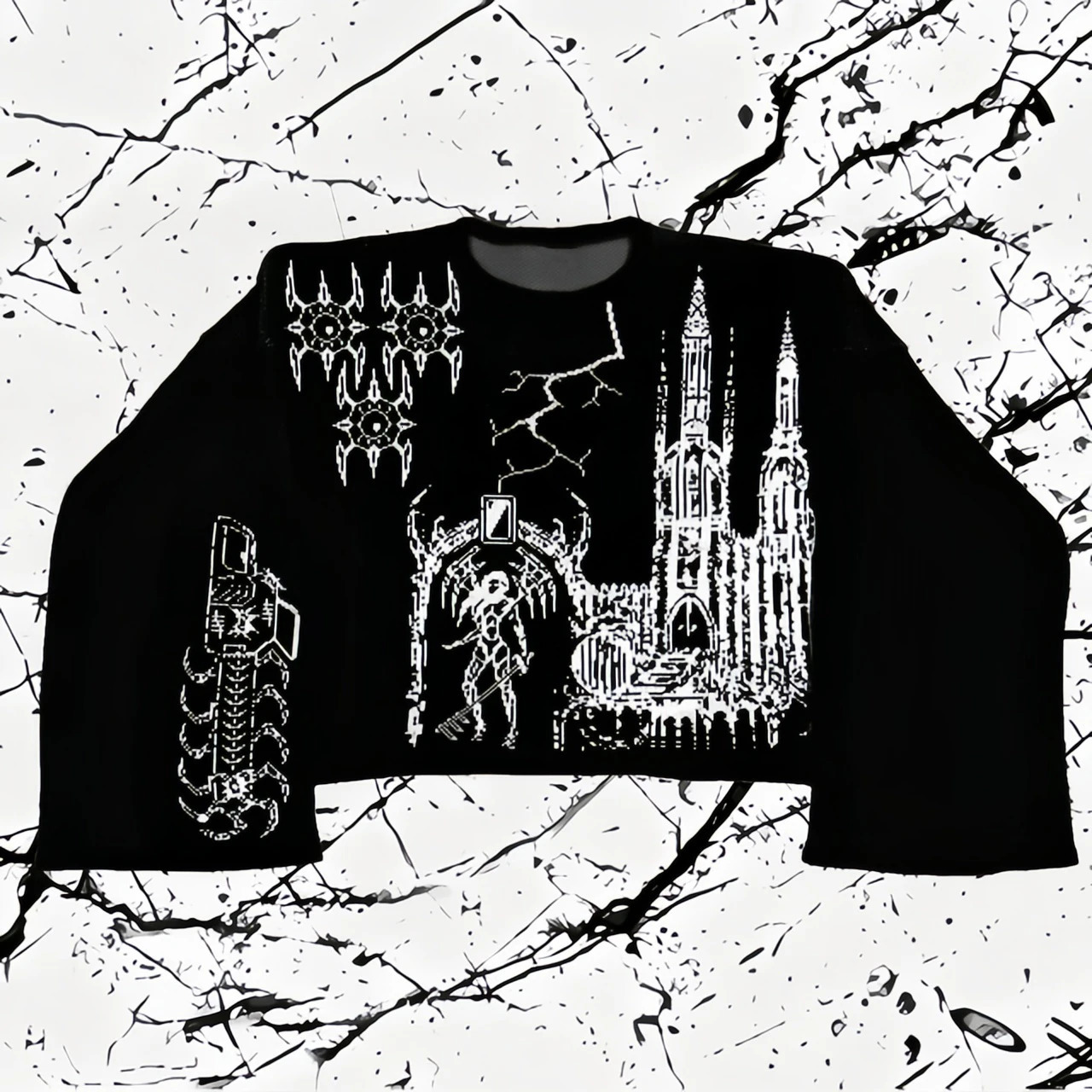 winter Men Streetwear Harajuku Knitted y2k clothes Pullover Loose Retro Vintage Halloween EMO gothic Womens sweater top unisex 251020
