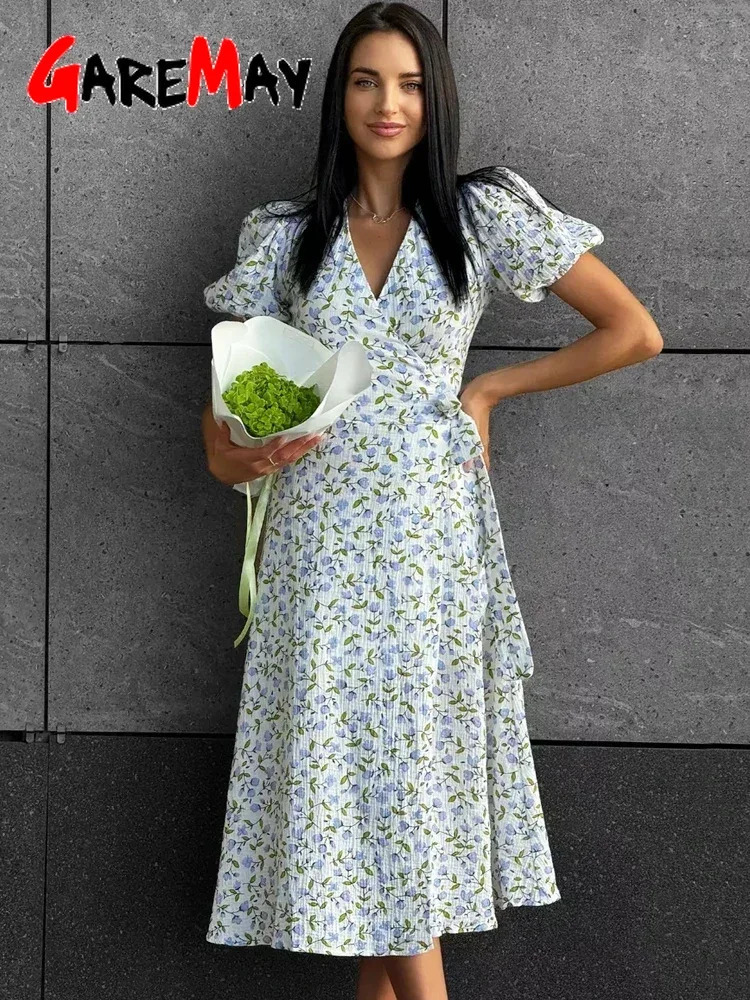 Summer Womens Light Long Dress 100 Cotton Aline Midi Dresses Muslin with Side Slits Flowers Elegant Beige Dress for Women 251020