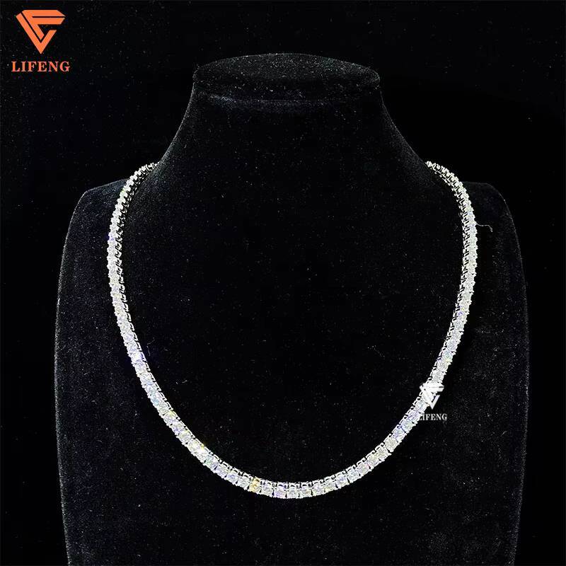 High Quality Fast Delivery Moissanite Tennis Chain Shining Brightly D VVS for WomenMen 3mm 4mm 5mm 65mm 8mm Necklace
