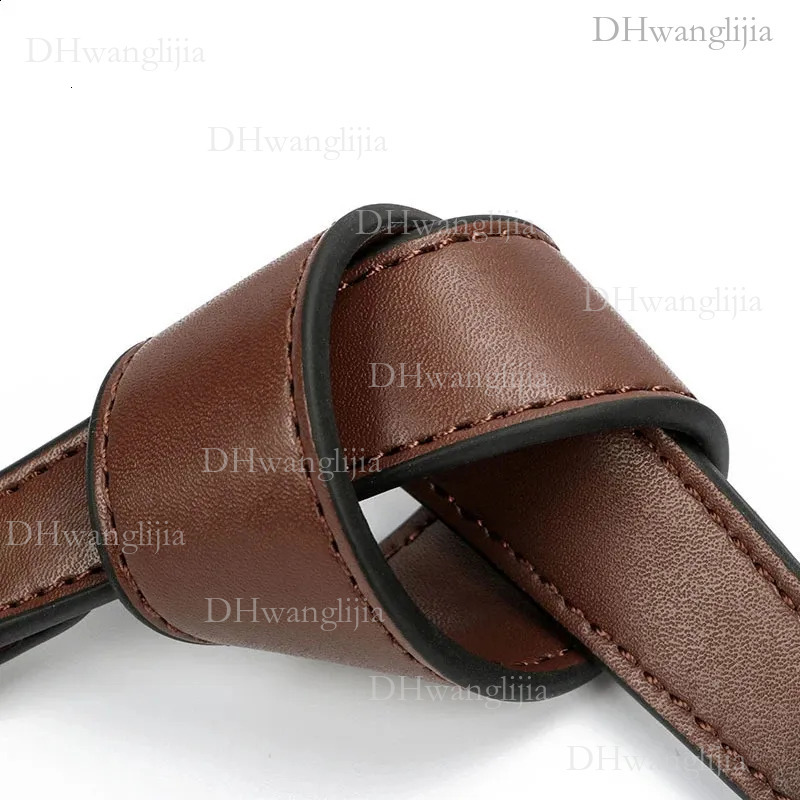 DHYMX 100% Genuine Leather Handbags Handles For Handbag Short Purse Strap designer bag Golden Buckle Replacement Bag Belt Band 240729