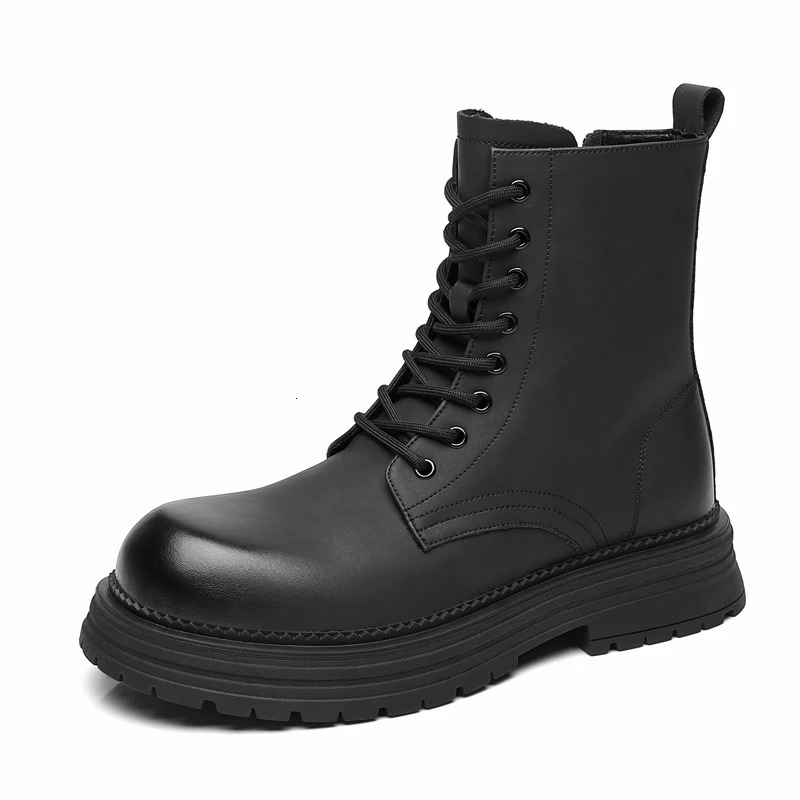 VIPOL Mens fashionable outdoor business boots hightop casual shoes multifunctional leather motorcycle boots 251023