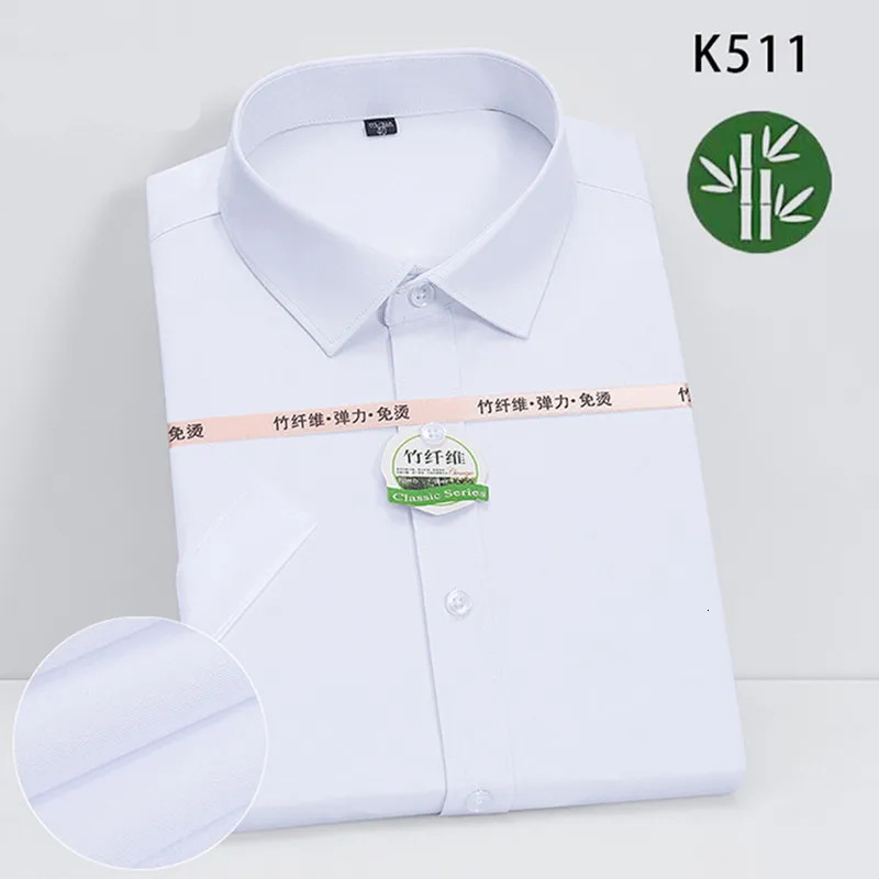 Summer Male Pure Color Short Sleeve Breathable Shirt White Navy Wine Red Men Business Social Dress Shirts 251020