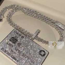 Vvs Moissanite Chain Pendants 925 Sterling Silver Hip Hop Jewelry Iced Out Pendant