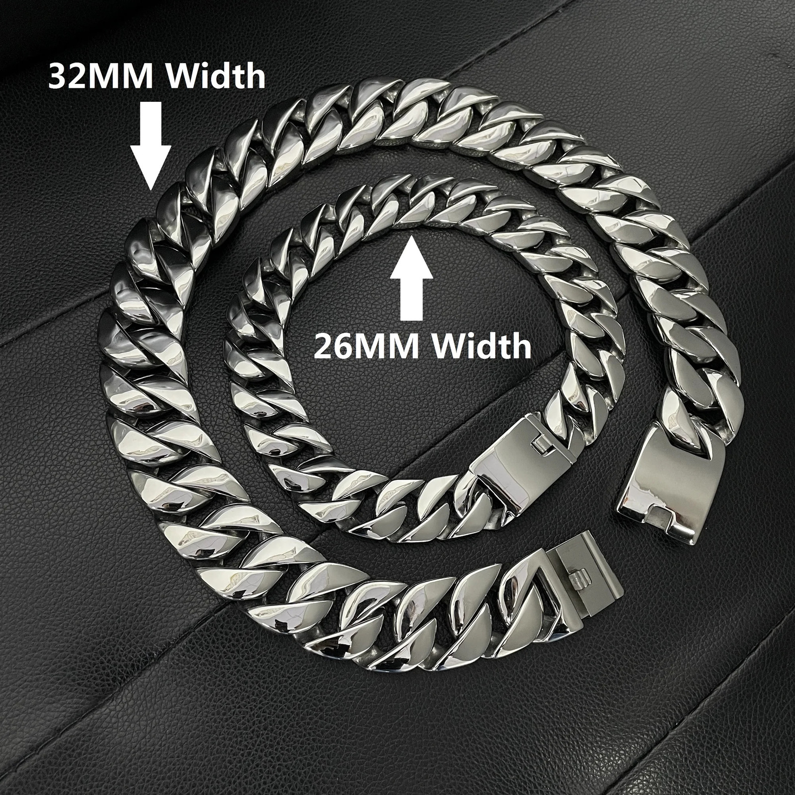 SDA Factory Wholesale 2632mm Width Big Thick Cuban Link Chain Bracelets Necklaces For Women and Men Silver Gold Color Jewelry 251013