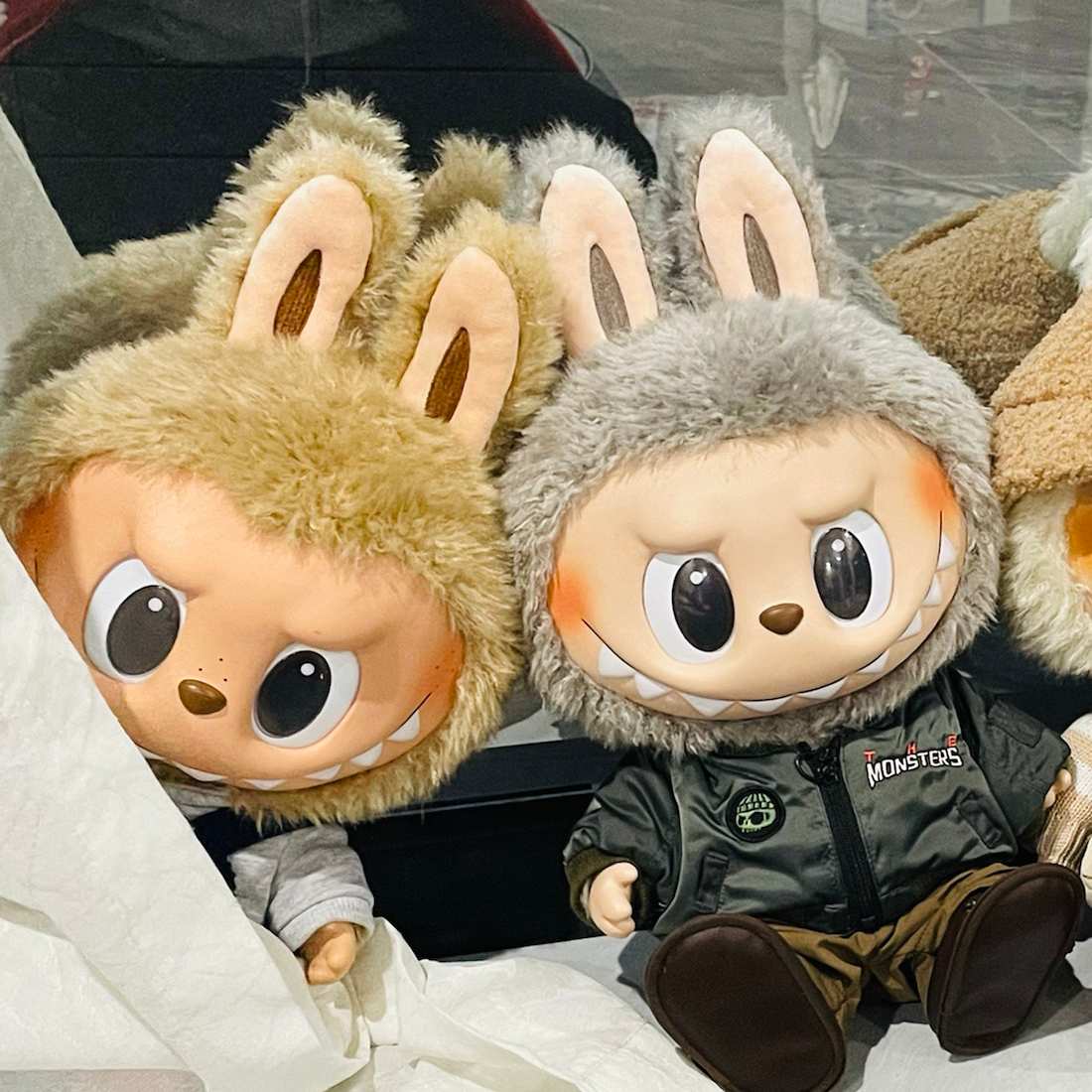 With Original Box 38Cm Big Labubu Doll Vans Jump For Joy Fall In Wild Let's Checkmate Dress Be Latte Time To Chill Mokoko Pronounce Plush Toy For