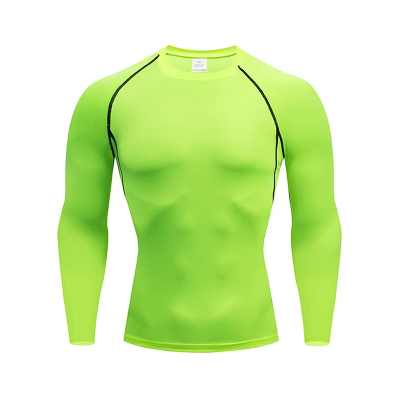 Mens Compression Shirt Men Rashgard Fitness Long Sleeve Running Shirt Man Gym Under T Shirt Football Sportswear Tights 251020