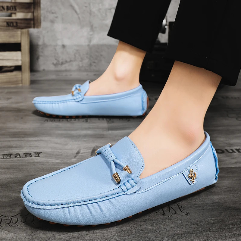 MAEDEF Summer Mens Fashion High Quality Outdoor Casual Leather Shoes Comfortable Breathable Classic Slip on Mens Shoes 251023