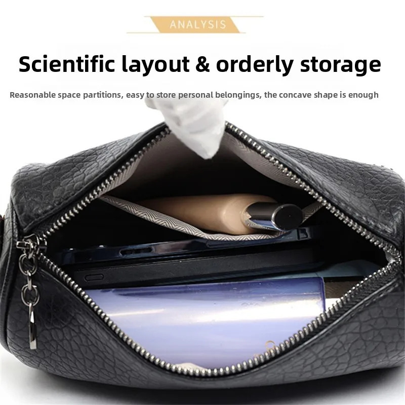 Solid Color Soft Leather Pillow Shaped Cross Body Bags for Woman Versatile Messenger Bag Adjustable Wide Strap Chic Womens 251018