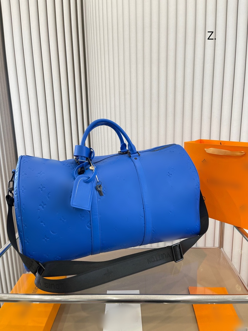 10A Top Quality New Men Duffle Bag Women Travel Bags Hand Luggage Men Pu Leather Handbags Large CrossBody Bags Totes Purse Crossbody Bag 50cm