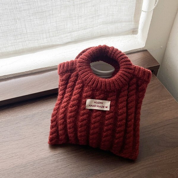 Autumn and winter new Japanese retro woven handbag designer hand woven girls' travel handbag