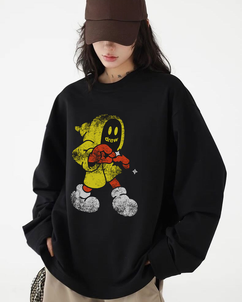 Drew House Smiley Face cartoon devil Good Sweatshirts
