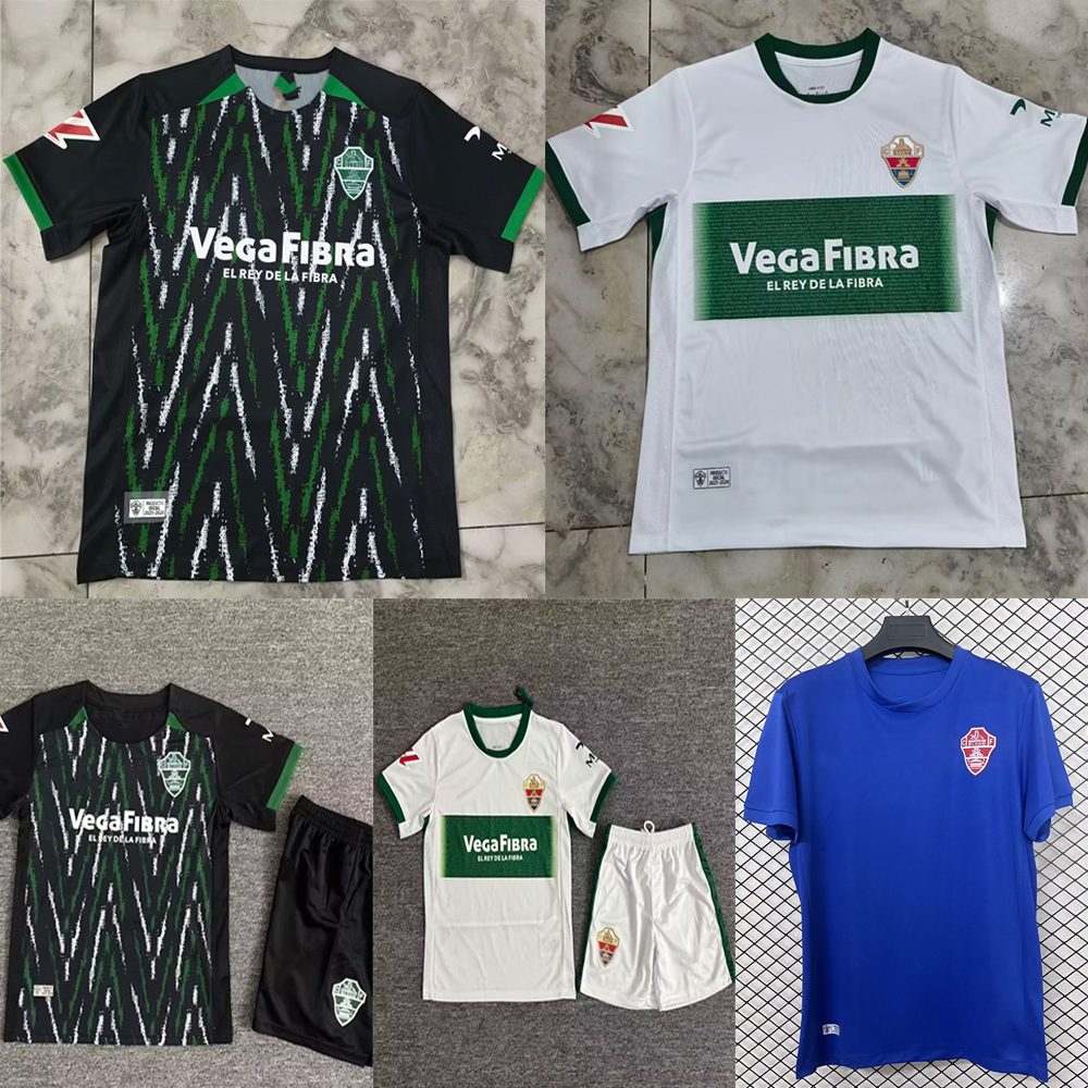 2025 2026 Elche CF OSCAR PLANO Soccer Jerseys 25 26 FEBAS MENDOZA C. SALVADOR RAUL GUTI Home Away Football Shirt MEN kids Camiseta Futbol Shirts uniforms