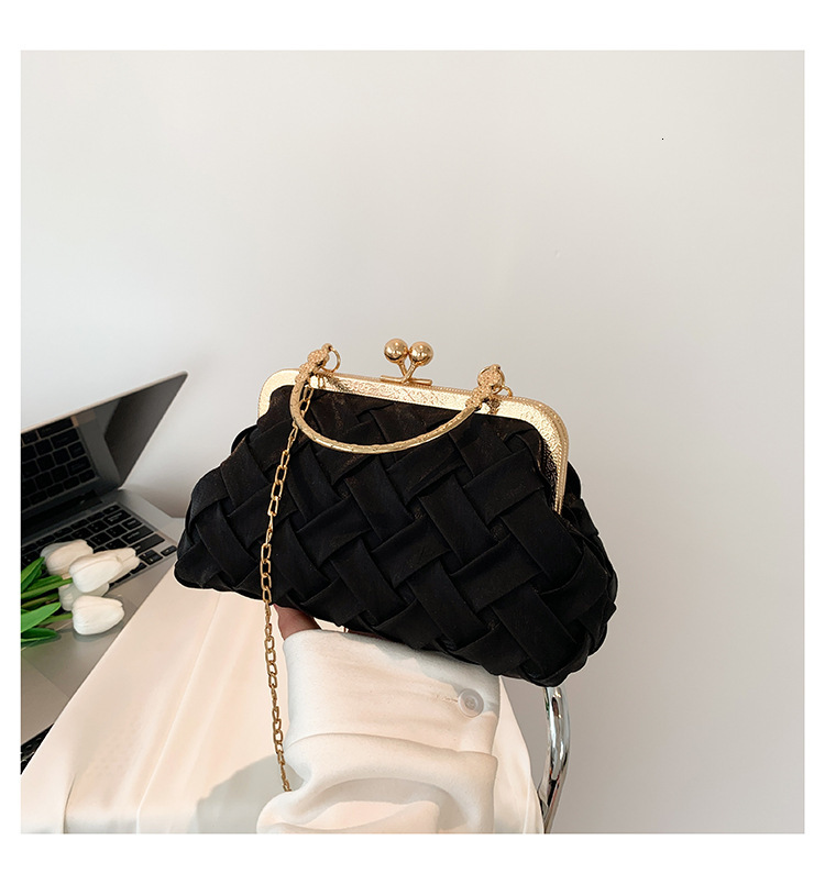 Luxury Brand Designer Bag Fashion Chain Bag For Women 2023 Spring New Casual Simple Single Shoulder Shell Bag Woven Crossbody Bag Women's Bag