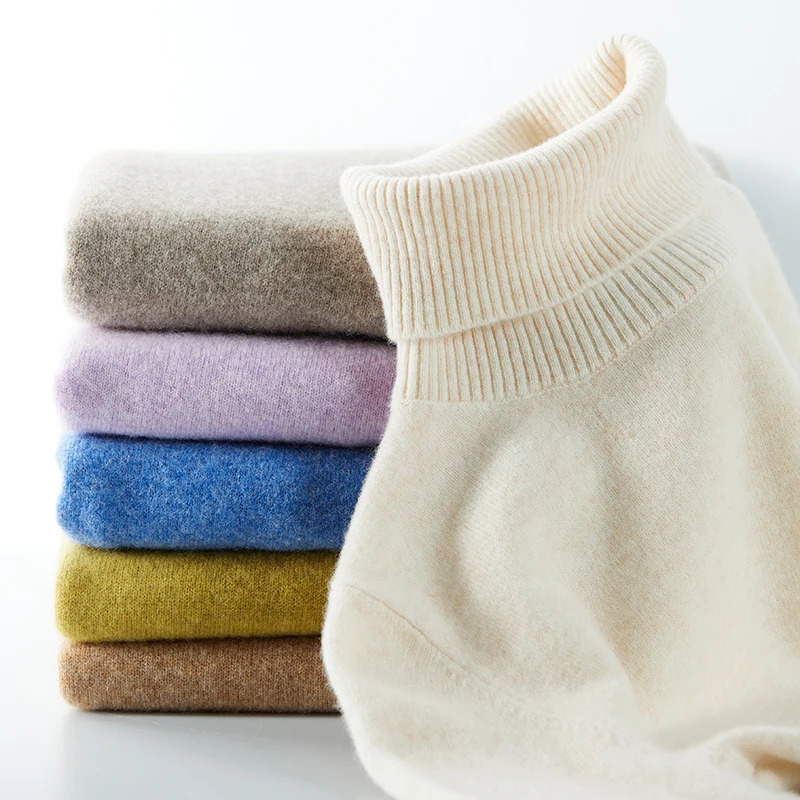 Knitted Sweaters Cashmere Sweater Womens 100 Merino Wool Turtleneck Fashion Pullover Winter Autumn Jumpers Top Female Clothing 251023