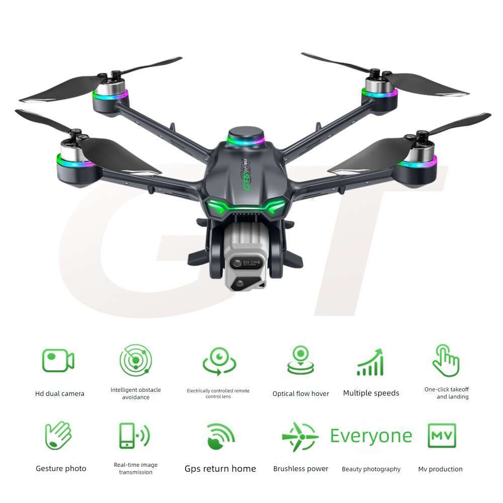 New Product GT Drone GPS Positioning Return G Image Transmission Brushless Optical Flow Obstacle Avoidance Remote Control Aircraft