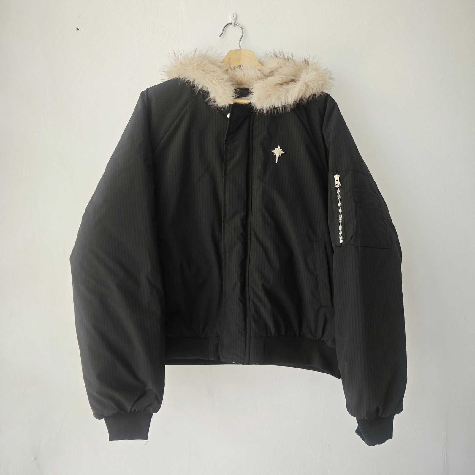 PFNW American Vintage Fur Collar Loose Casual Zipper Cotton Jakcets Mens Winter Trendy Warm Short Cottonpadded Coat CPG2188 251017
