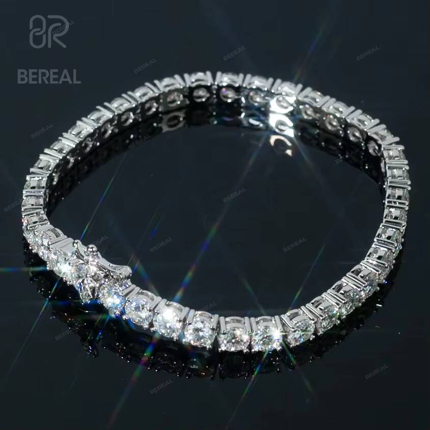 IGI GIA Certified Lab Grown Diamond Tennis Chain Bracelet Custom Iced Out Vvs Lab Created Made Diamond Tennis Necklace Jewelry