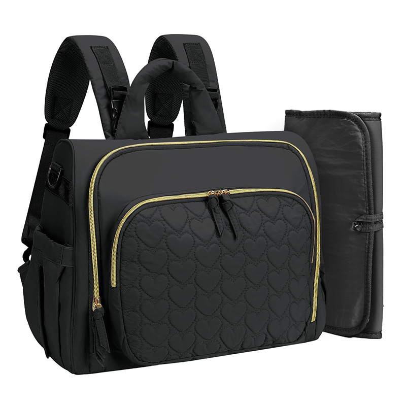New fashionable and popular mommy bag, diaper bag, handbag, lightweight diaper backpack, insulated diaper pad, shoulder strap, designer bag