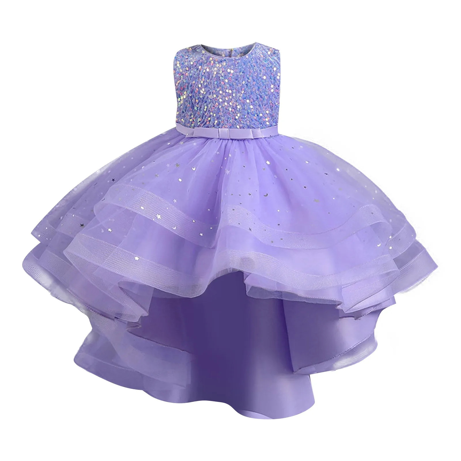 Beautiful Little Girls Ruffled Tiered Birthday Wedding Party Ball Gowns Flower Girl Formal Toddler Cupcake Pageant Dress 251023