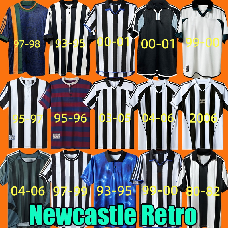 newcastled 80 95 96 97 99 2000 01 03 04 06 Retro SOCCER jerseys kits HAMANN SHEARER PINAS 1993 1980 82 05 2006 OWEN classic FOOTBALL SHIRTS