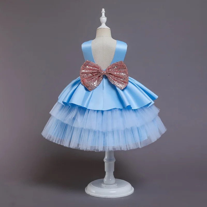 Baby Girls Elegant Princess Dress for Girls Sequins Red Vintage Children Gown Festival Party Gown Flower Girls Vestidos 251023