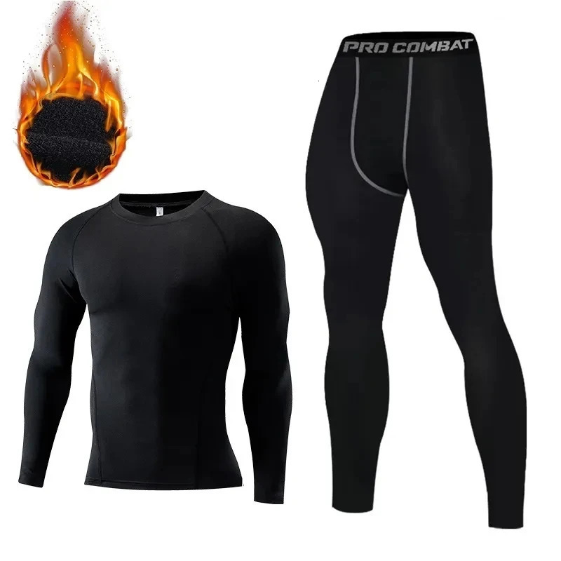 Winter Thermal Underwear For Men Keep Warm Long Johns Base Layer Sports Fitness leggings Tight undershirts 251024
