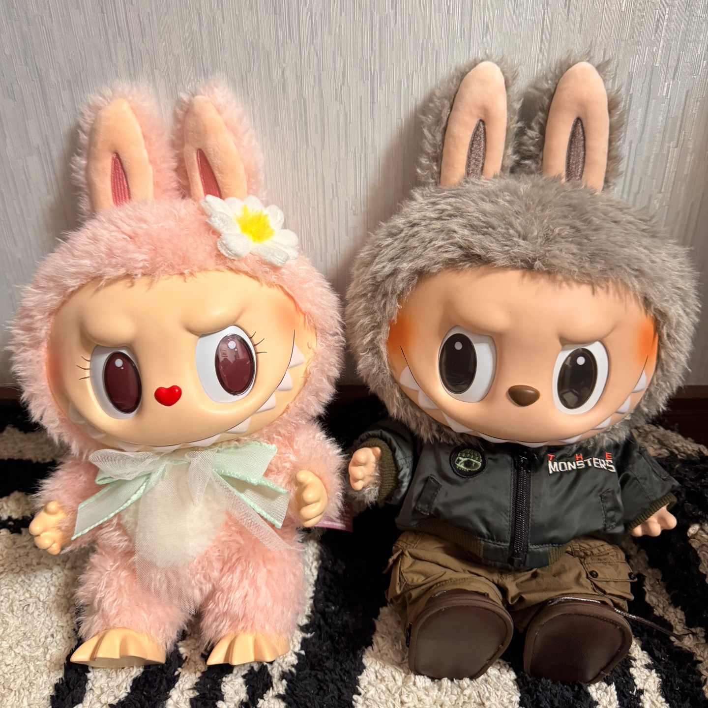 With Original Box 38Cm Big Labubu Doll Vans Jump For Joy Fall In Wild Let's Checkmate Dress Be Latte Time To Chill Mokoko Pronounce Plush Toy For