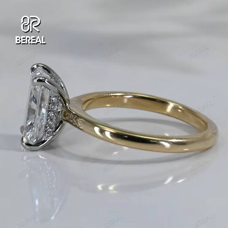 Platinum Head Engagement Rings Women IGI Certified Radiant Cut Vvs Lab Grown Diamond 10K 14K 18K Gold Solitaire Ring Jewelry