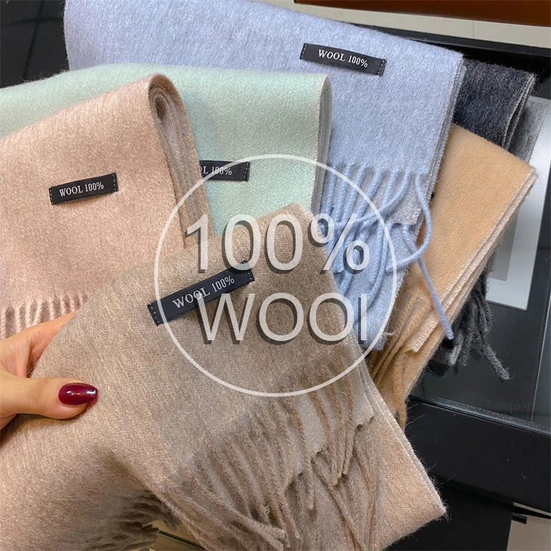 Womens Winter Long Scarf 100 Wool Christmas Scarf Style Warm Soft Chunky Wrap Shawls Scarves Men Thicken Poncho Stoles 251024