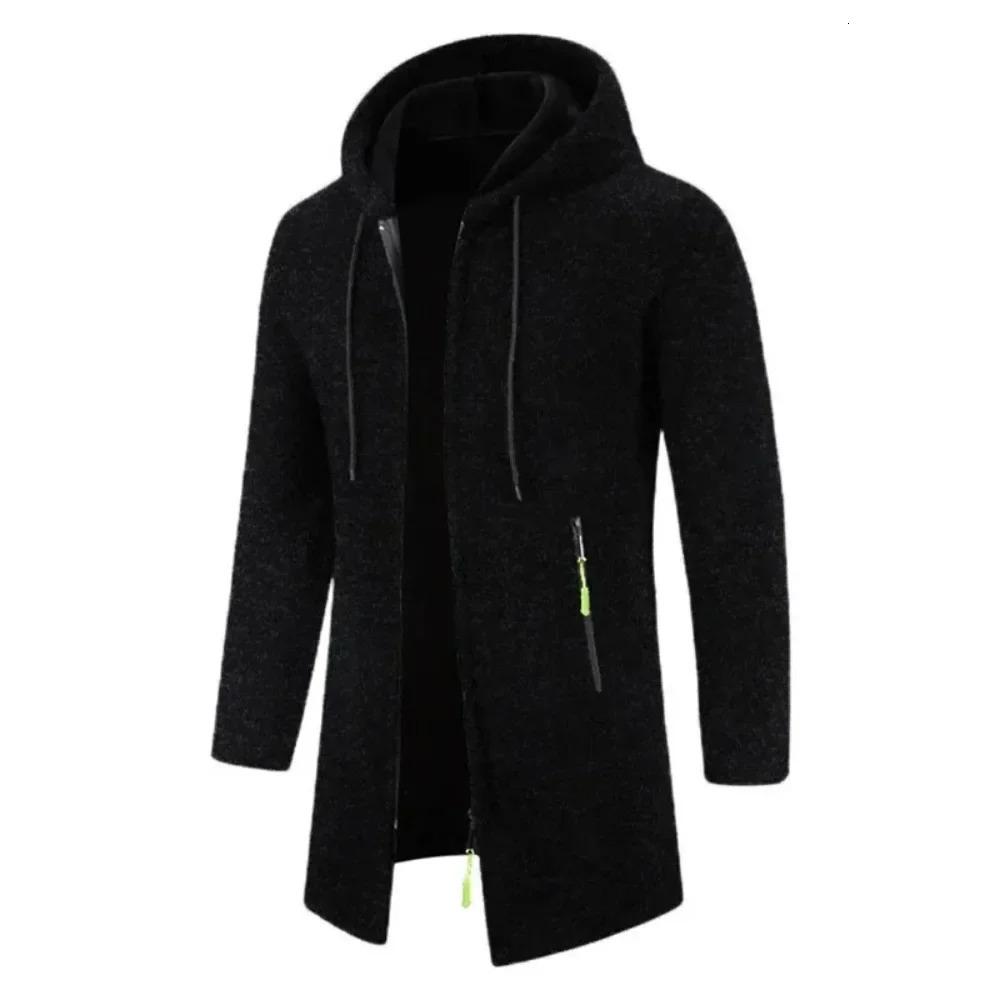 Mens Long Sleeve Hooded Sweater for Men Zipper Sweatshirts Oversize Streetwear Warm Solid Color Autumn Jacket Hoodie Men 251023