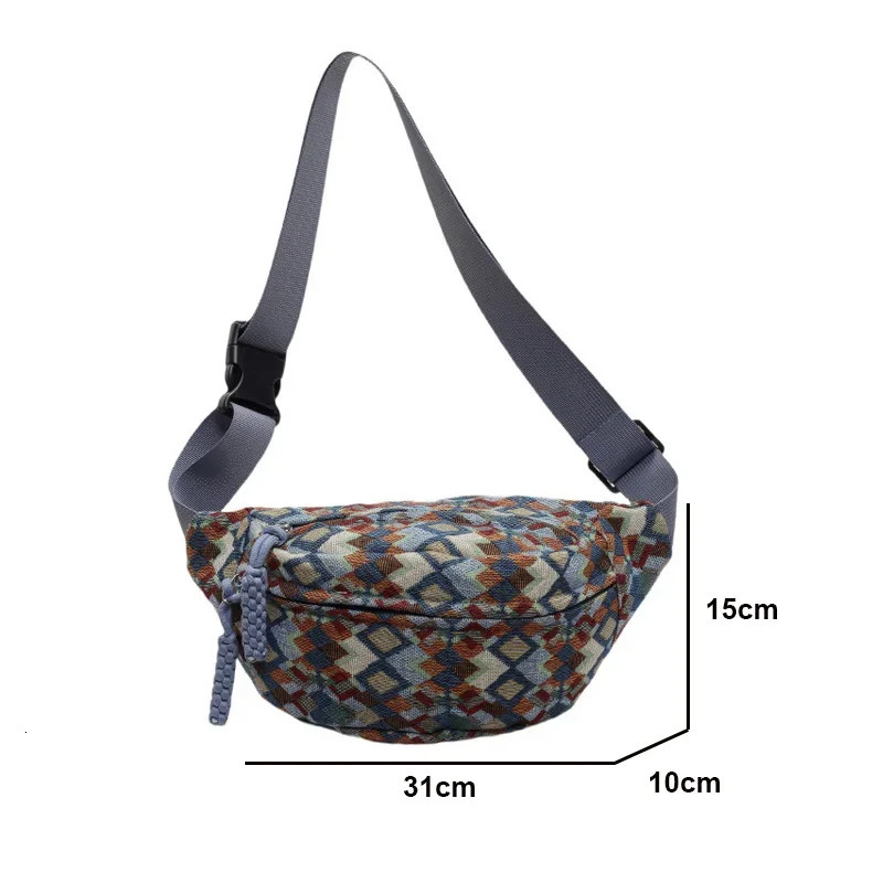 Bohemia Corduroy Belt Bags for Women Fashion Fanny Pack Female Banana Waist Bag Hip Purse Shoulder Bag Pocket 251023