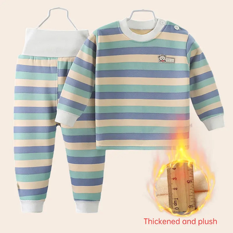 Thicken Warm Plush Children Sets Kids Clothes Boy Girl Underwear Suits Autumn Winter Children Clothinn 251023