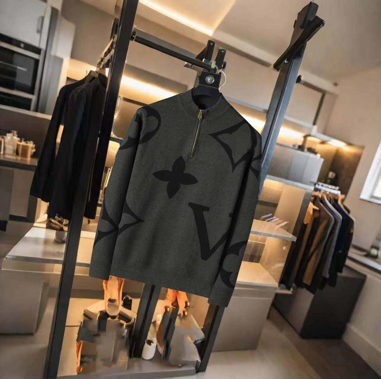 Men's Designer Sweater 100% Knitted Fabric Long sleeved Pullover Men's and Women's Classic Letter Sweater Sweater Sports Sweater Autumn/Winter Warm Pullover Asian Size