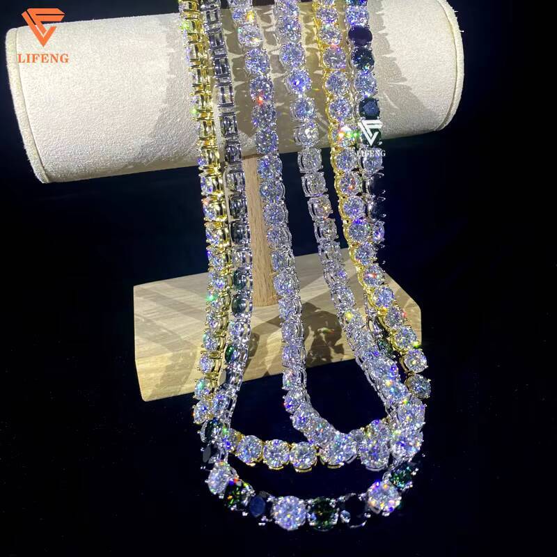 Cheapest Price D VVS Moissanite Tennis Chain S925 Silver Pass Diamond Tesst Fine Jewelry Tennis Chain Necklace Bracelet