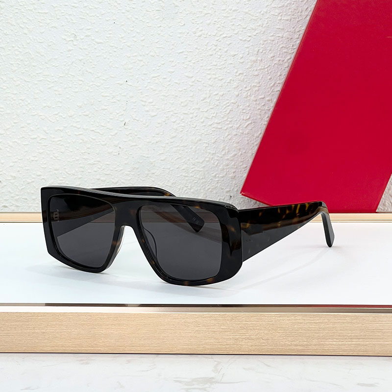 Super square frame sunglasses female fashion outdoor UV-proof style SL832 cat eye lens sunglasses male designer luxury glasses case