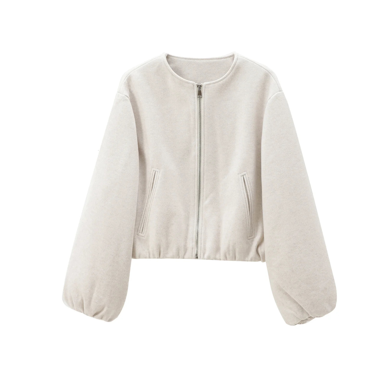 MUJER Red Zipper Bomber Jackets for Women Soft Cropped Woman 2025 Long Sleeve Womans Sports Jacket in Outerwears 251015