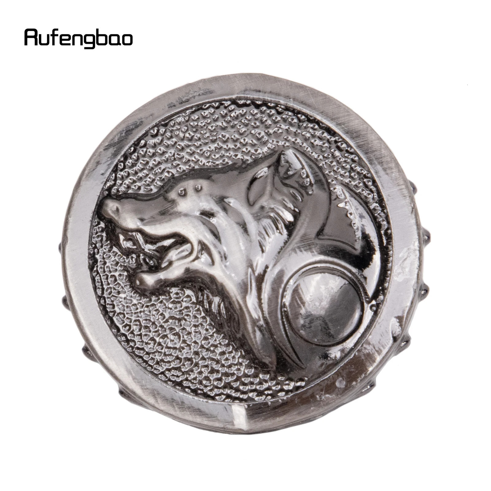 Silver Wolf Head Flower Walking Stick with Hidden Plate Self Defense Fashion Cane Plate Cosplay Crosier Stick 93cm 251022