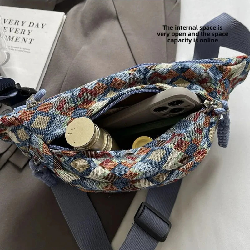 Bohemia Corduroy Belt Bags for Women Fashion Fanny Pack Female Banana Waist Bag Hip Purse Shoulder Crossbody Chest Bag Pocket 251023