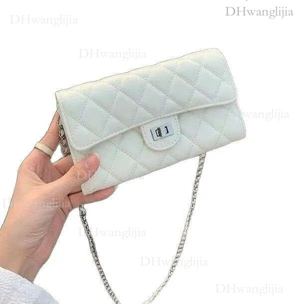 DHGM DHessentials Quilted Crossbody Cell Phone Purse - Chain Strap Handbag, Small Black Shoulder Bag 7x3.5in, 14oz dh4300051