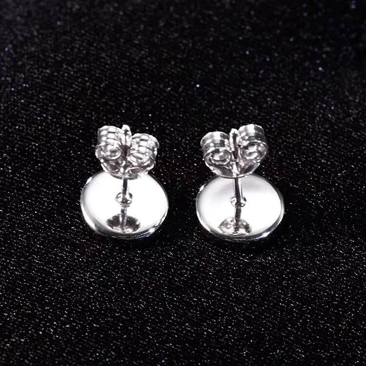 Fashion Moissanite Earrings Jewelry 925 Sterling Silver With D Color Moissanite Stud Earrings for Man Women